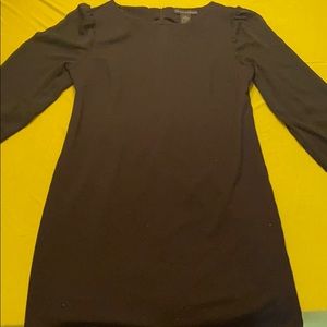 Sheer Sleeved Little Black Dress